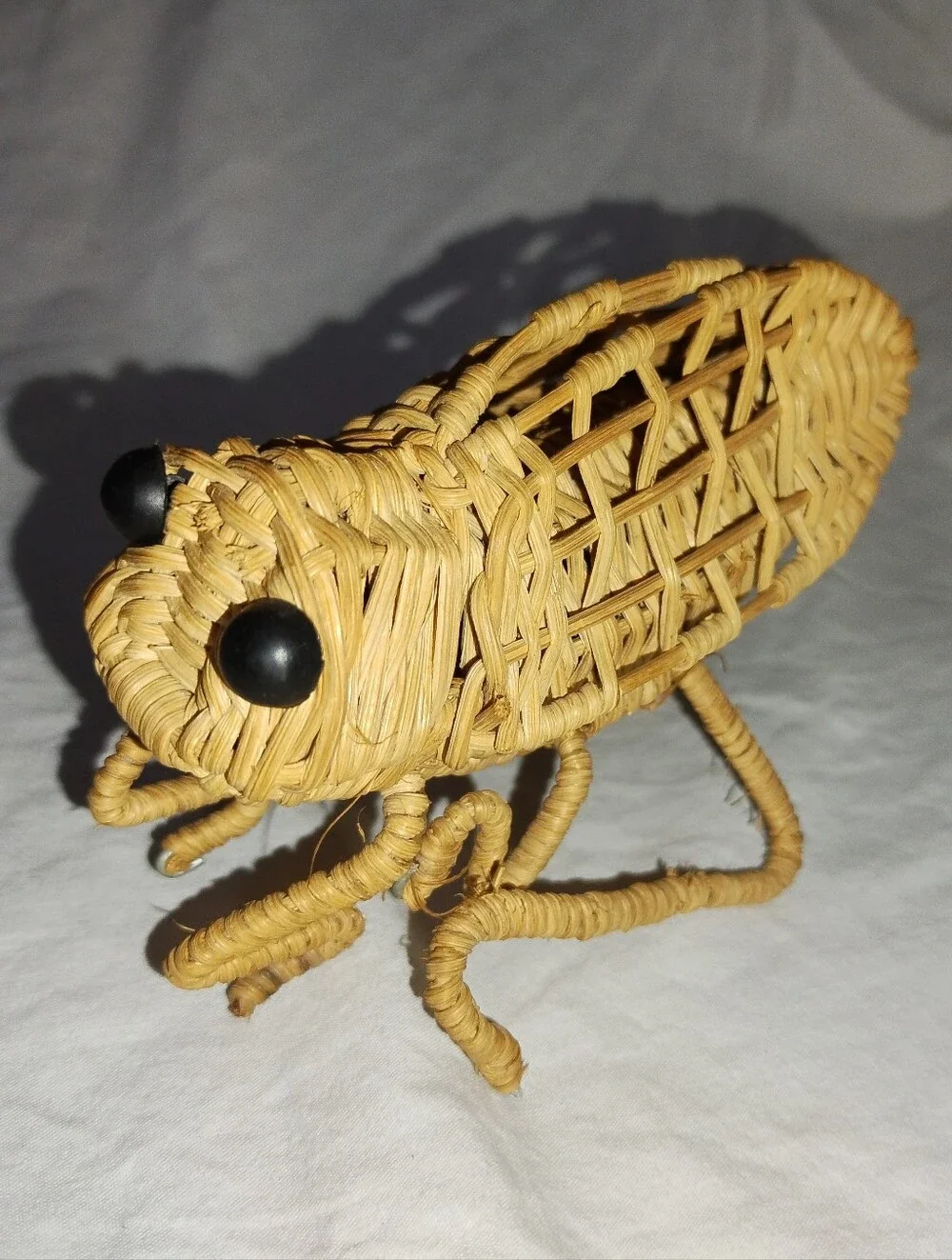 Vintage Weave Cricket Bug Grasshopper Decor 5